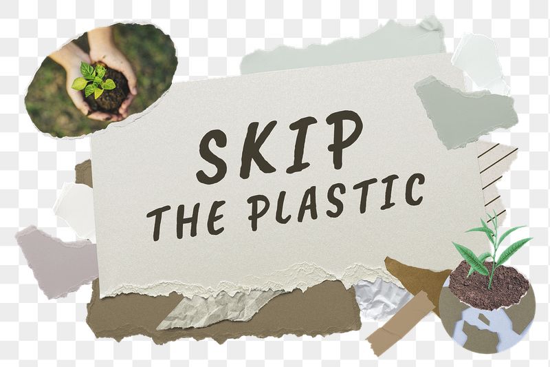 Skip the plastic png word | Free PNG - rawpixel