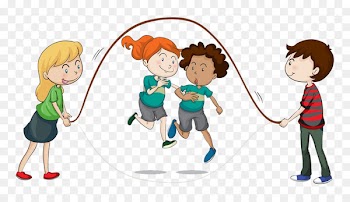 Skipping rope Play Jumping Illustration - Skipping children 