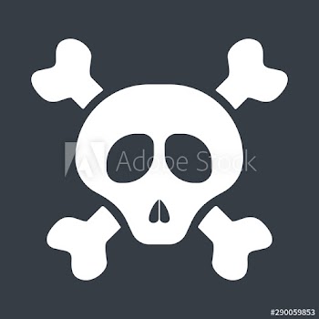 Skull and bine icon