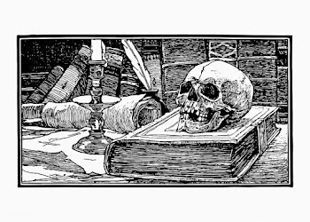 Skull and books in vintage style | Free stock vector - 572720