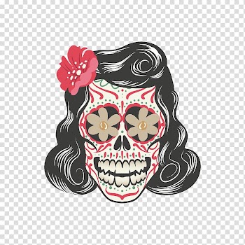 Skull and crossbones Couples Room Partition wall Well Necklace, Wall Sticker, Skull Bride transparent background PNG clipart