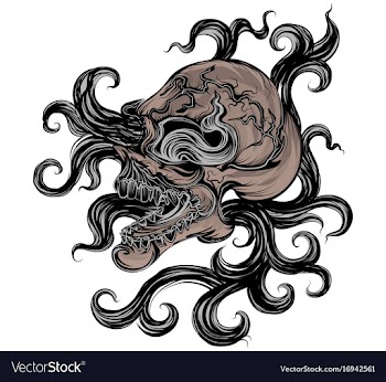 Skull art vector image