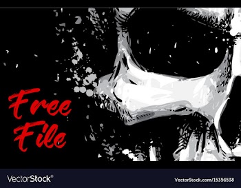  					Skull artistic splatter free file vector&nbsp;image														