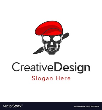 Skull barrett military creative logo vector image