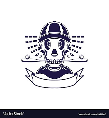 skull baseball logo