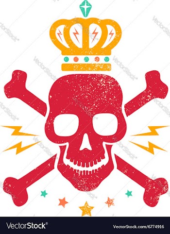  					Skull blood red vector image														