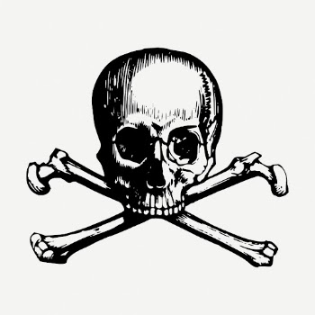 Skull & bones clipart, death | Free PSD - rawpixel