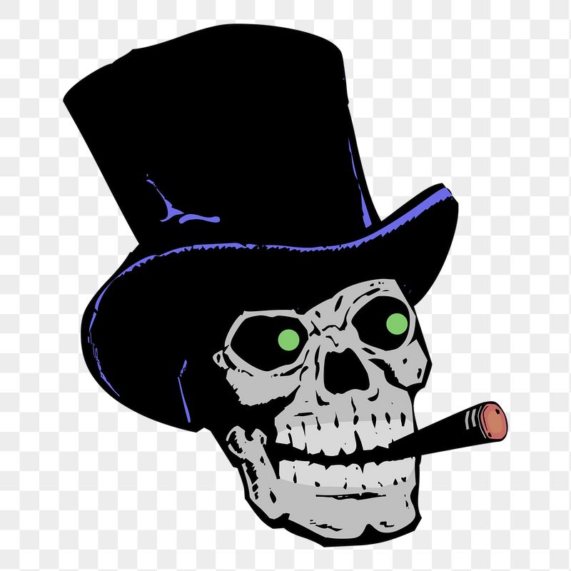 Skull cigar png sticker illustration, | Free PNG - rawpixel