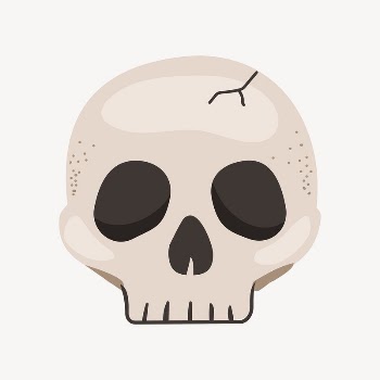 Skull clipart, cute cartoon illustration | Free PSD Illustration - rawpixel
