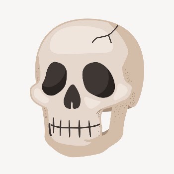 Skull collage element, cute cartoon | Free Vector Illustration - rawpixel