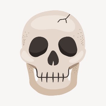 Skull collage element, cute cartoon | Free Vector Illustration - rawpixel