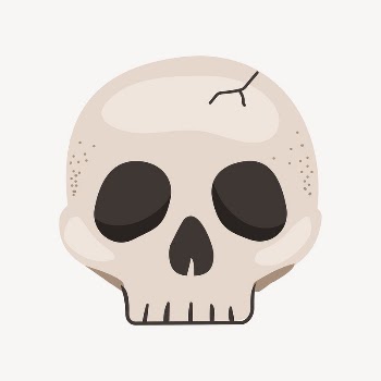 Skull collage element, cute cartoon | Free Vector Illustration - rawpixel