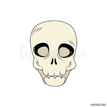 skull dead halloween style pop art design