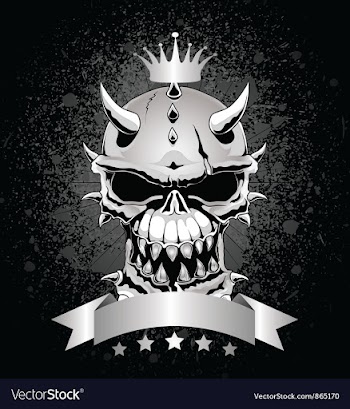 Skull emblem vector image