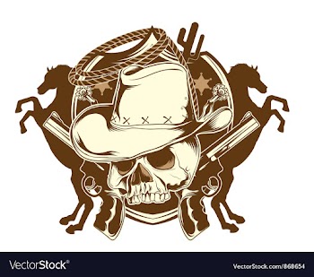 Skull emblem vector image