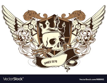 Skull emblem vector image