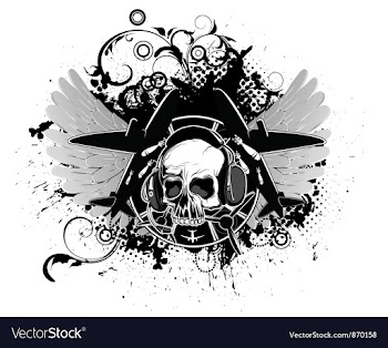 Skull emblem vector image