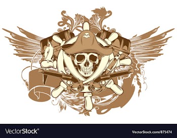 Skull emblem vector image
