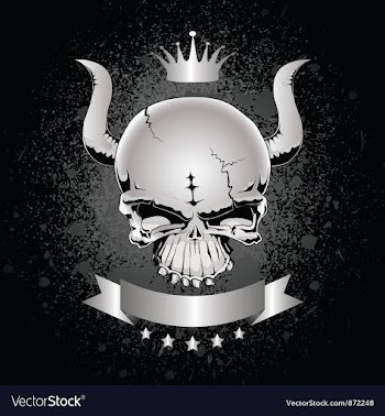 Skull emblem vector image
