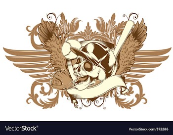 Skull emblem vector image