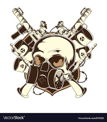 Skull emblem vector image