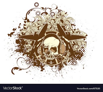 Skull emblem vector image