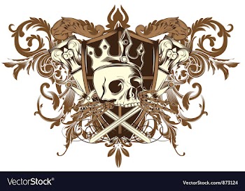 Skull emblem vector image