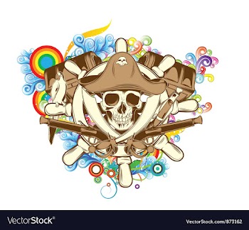 Skull emblem vector image