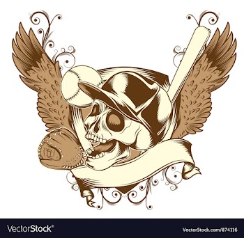 Skull emblem vector image