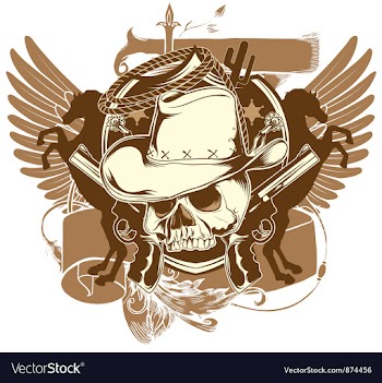 Skull emblem vector image