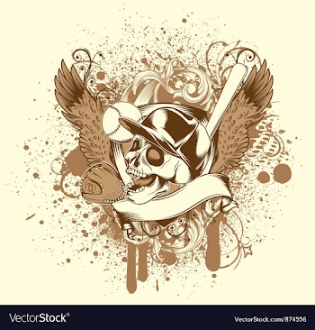 Skull emblem vector image