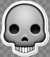Skull Emoji Sticker transparent PNG - StickPNG