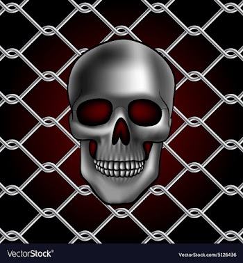  					Skull fence vector image														