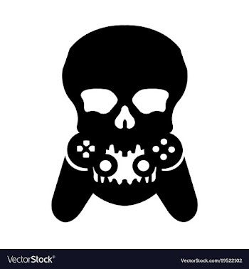 Skull game logo vector image