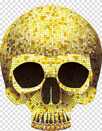 Skull , Golden Skull transparent background PNG clipart