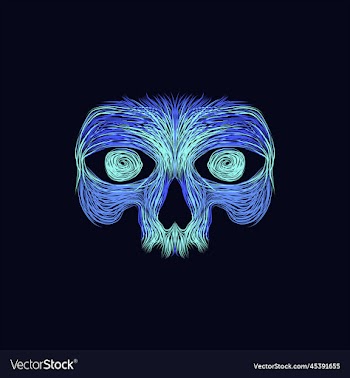 skull head artwork style design