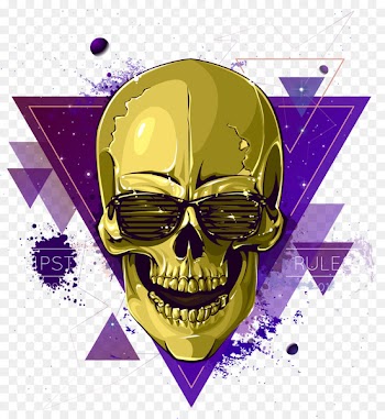Skull Hoodie Calavera Bluza Gold - Vector golden skull 