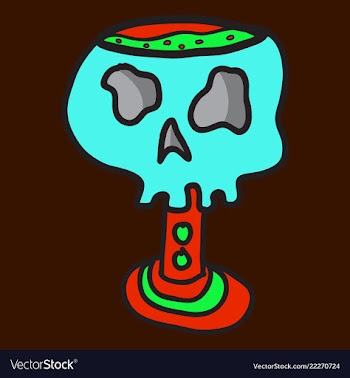 Skull in a vintage retro hand drawn woodcut vector image
