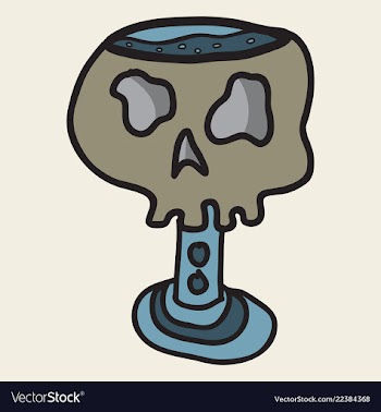 Skull in a vintage retro hand drawn woodcut vector image