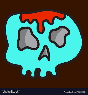 Skull in a vintage retro hand drawn woodcut vector image