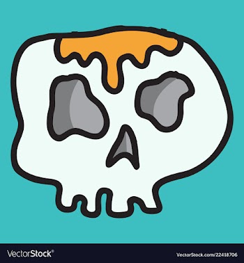 Skull in a vintage retro hand drawn woodcut vector image
