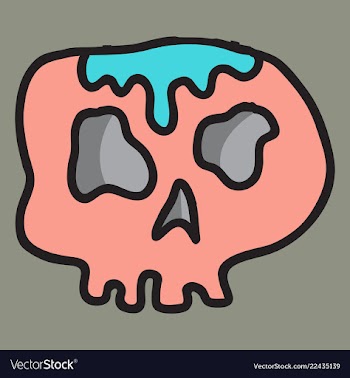Skull in a vintage retro hand drawn woodcut vector image