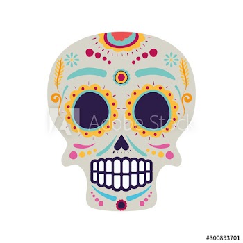 skull mask painted head icon