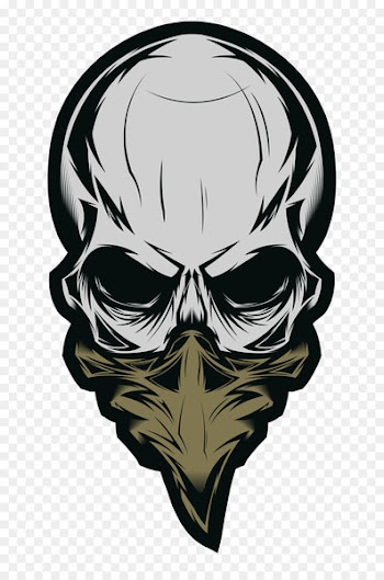 Skull Older Designer Sticker Jaw - skull 