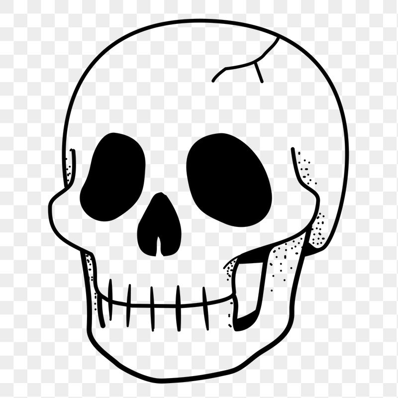 Skull png doodle sticker, black | Free PNG Illustration - rawpixel
