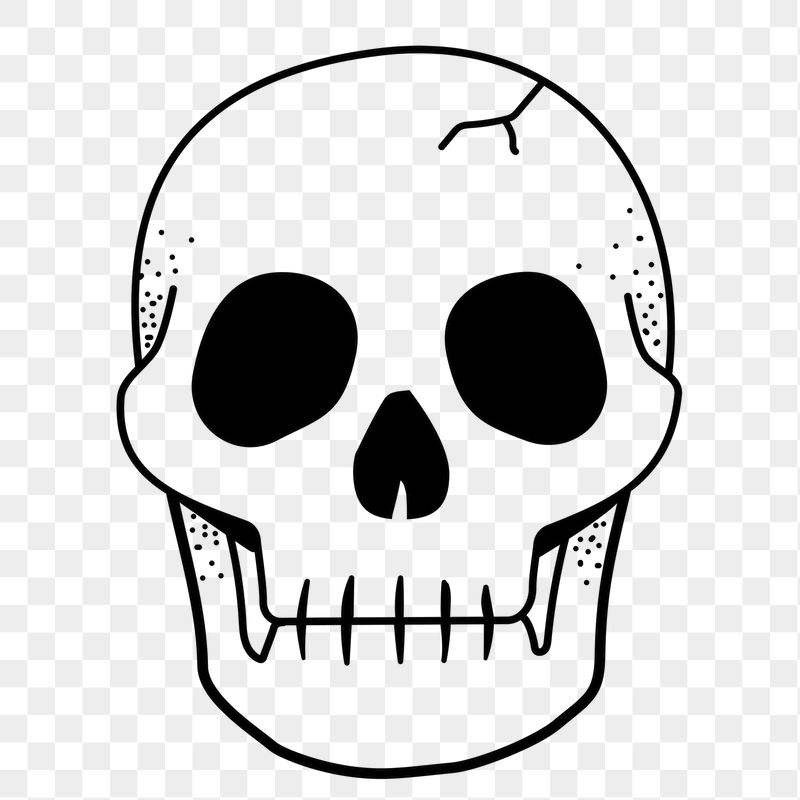 Skull png doodle sticker, black | Free PNG Illustration - rawpixel