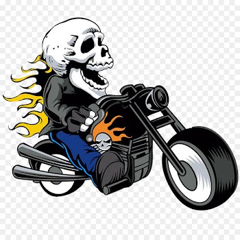 Skull Skeleton Euclidean vector Clip art - Motorcycle skull 