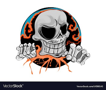 Skull smile scene vector image