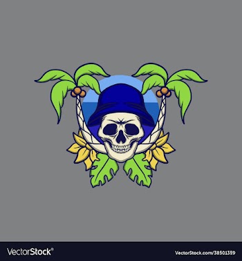 skull summer beach