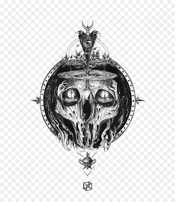 Skull T-shirt Black and white - Skull 